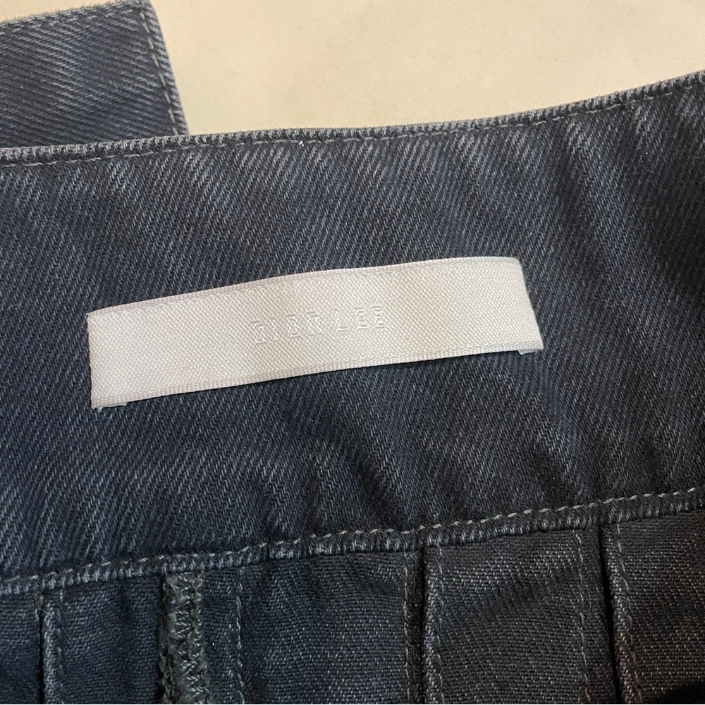 NEW! Dion Lee- Darted Denim Mini Skirt in Washed Black Size US 4 Pleated Y2K - Picture 7 of 8